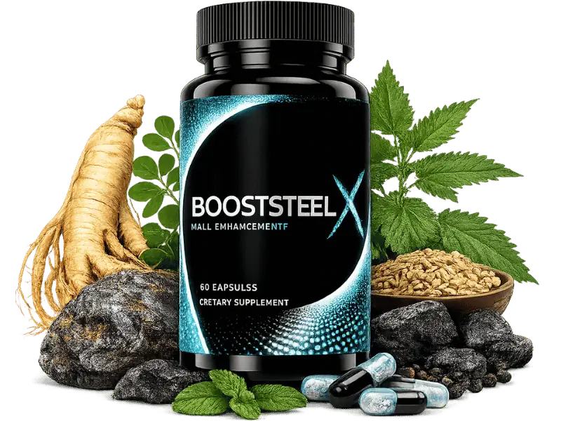 BoostSteelX bottle, 60 capsules, with natural botanical ingredients
